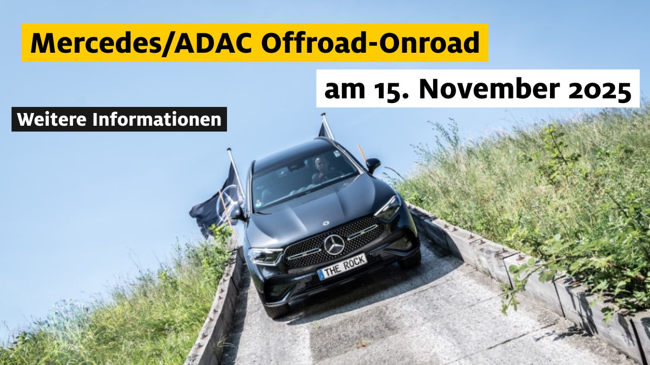 Mercedes/ADAC Offroad-Onroad am 15. November 2025. Weitere Informationen…